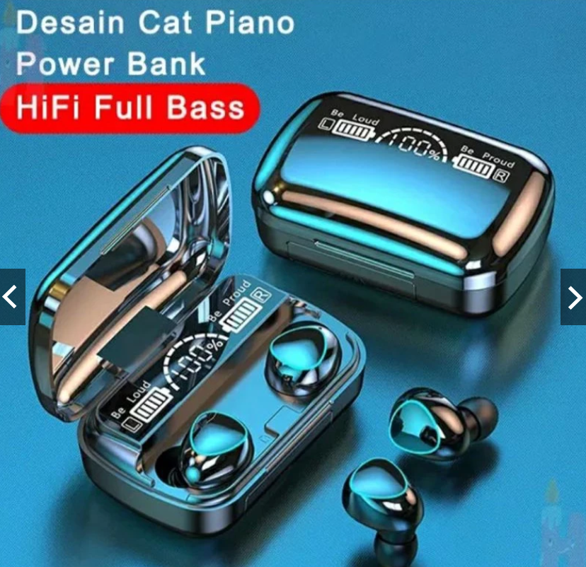 M10 Headset Bluetooth Wireless TWS + Power Bank 3500mAh